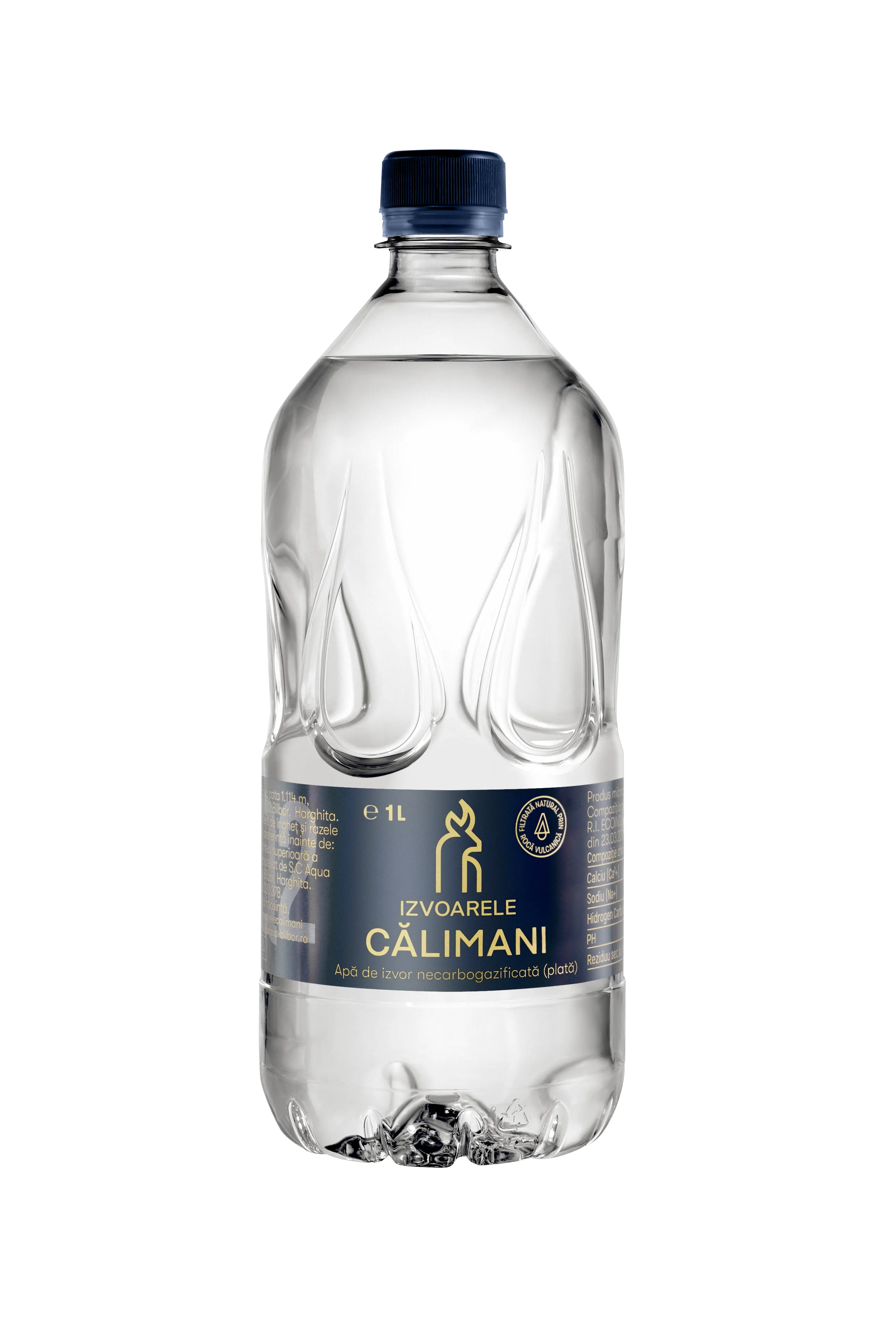A mineral water bottle, isolated on white